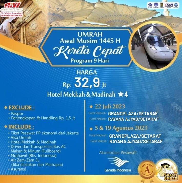 Biro Jasa Travel Umroh Terbaik di Garut, Bimbingan Ustadz Handal Hubungi WA 081367676975